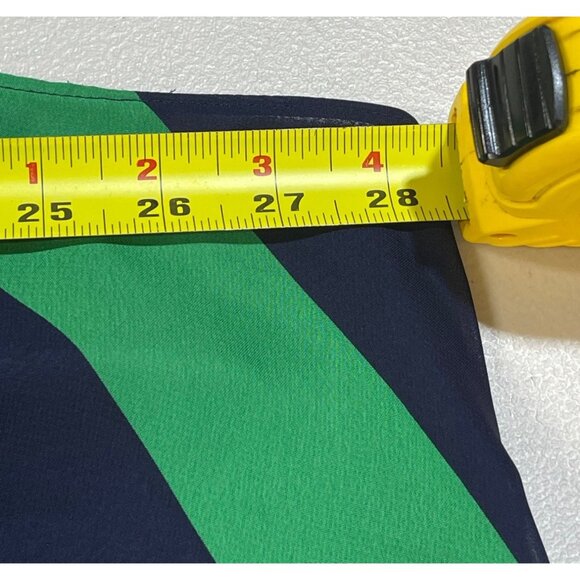 Lane Bryant Green & Navy Chevron Striped Tank Top 24L Flowy Sleeveless Plus Size - Picture 4 of 10